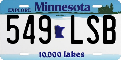 MN license plate 549LSB
