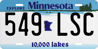 MN license plate 549LSC