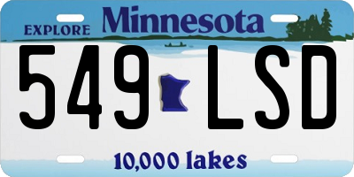 MN license plate 549LSD