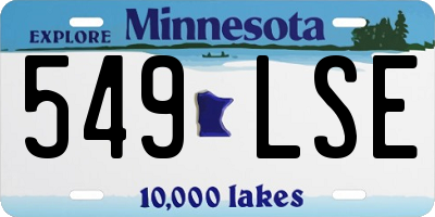 MN license plate 549LSE