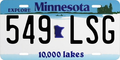 MN license plate 549LSG