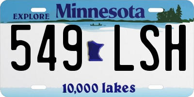 MN license plate 549LSH