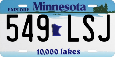 MN license plate 549LSJ