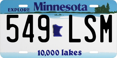 MN license plate 549LSM