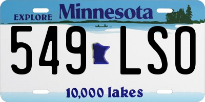 MN license plate 549LSO