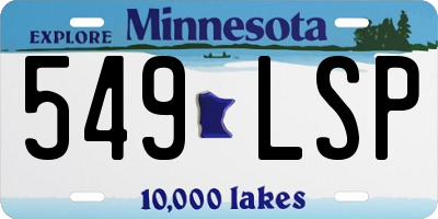 MN license plate 549LSP