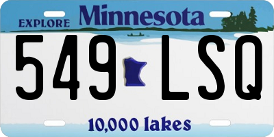 MN license plate 549LSQ