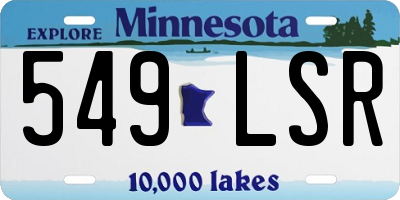 MN license plate 549LSR