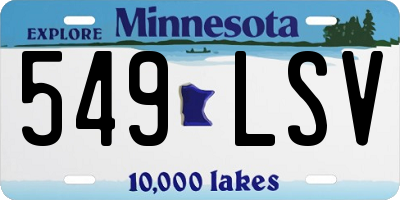 MN license plate 549LSV