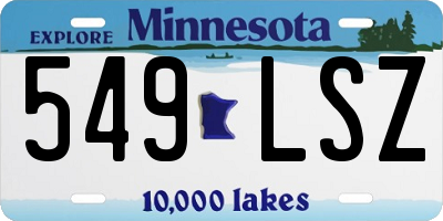 MN license plate 549LSZ