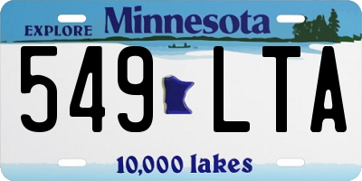 MN license plate 549LTA