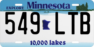 MN license plate 549LTB
