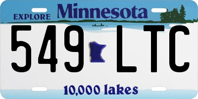 MN license plate 549LTC