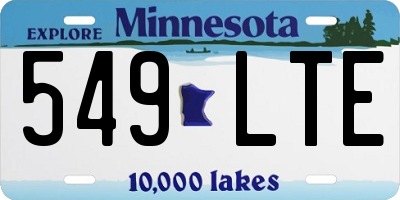 MN license plate 549LTE