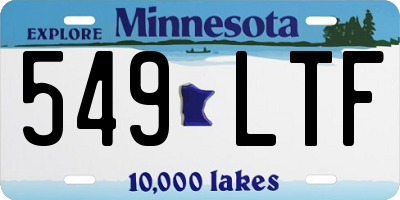 MN license plate 549LTF
