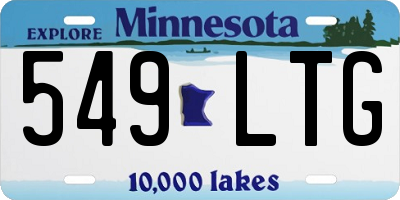 MN license plate 549LTG