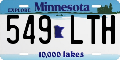 MN license plate 549LTH