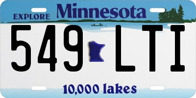 MN license plate 549LTI