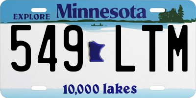 MN license plate 549LTM
