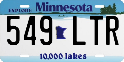 MN license plate 549LTR