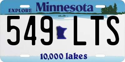 MN license plate 549LTS