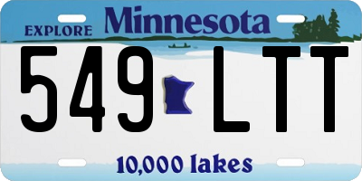 MN license plate 549LTT