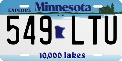 MN license plate 549LTU