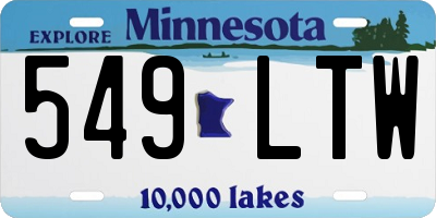 MN license plate 549LTW