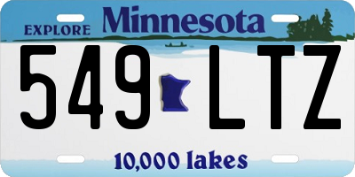 MN license plate 549LTZ
