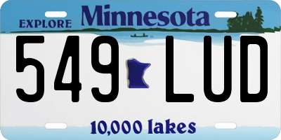 MN license plate 549LUD