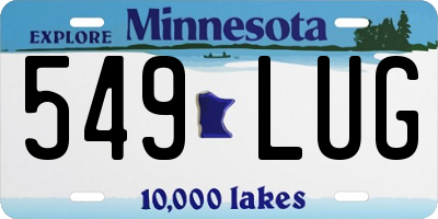 MN license plate 549LUG