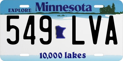 MN license plate 549LVA