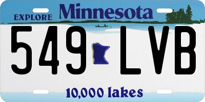 MN license plate 549LVB