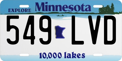 MN license plate 549LVD