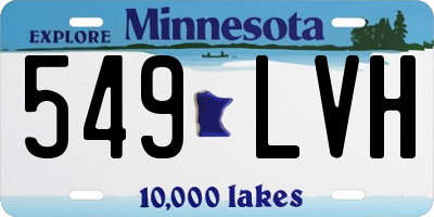 MN license plate 549LVH