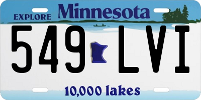 MN license plate 549LVI