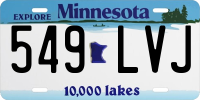 MN license plate 549LVJ