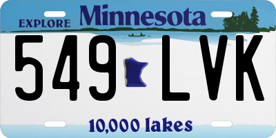 MN license plate 549LVK