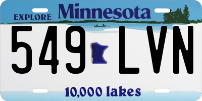 MN license plate 549LVN