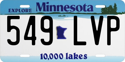 MN license plate 549LVP