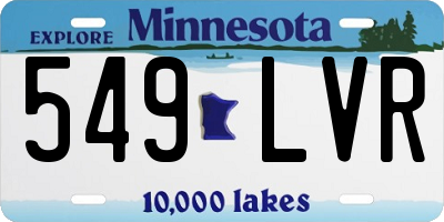 MN license plate 549LVR