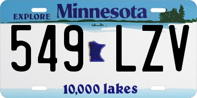 MN license plate 549LZV
