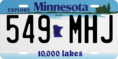 MN license plate 549MHJ