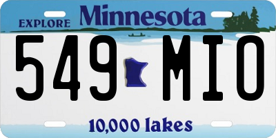 MN license plate 549MIO