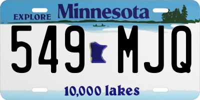 MN license plate 549MJQ