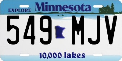 MN license plate 549MJV