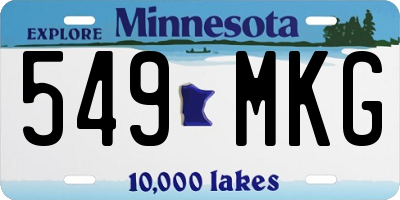 MN license plate 549MKG
