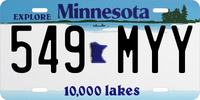 MN license plate 549MYY