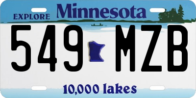 MN license plate 549MZB