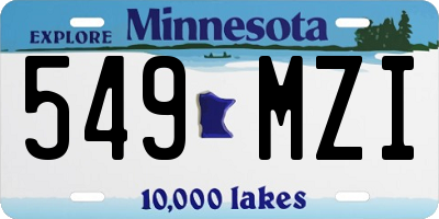 MN license plate 549MZI